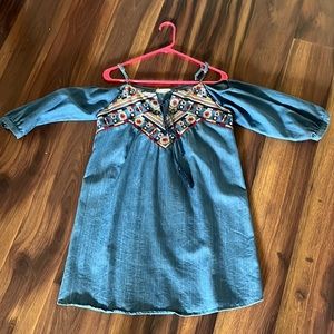 Denim mini dress